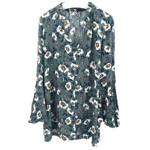 Free People XS Over Sized Hobo Button Front Tunic